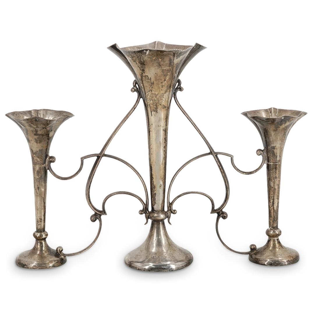 19th C. English James Dixon & Sons Sterling Silver Candelabrum (1 of 5)
