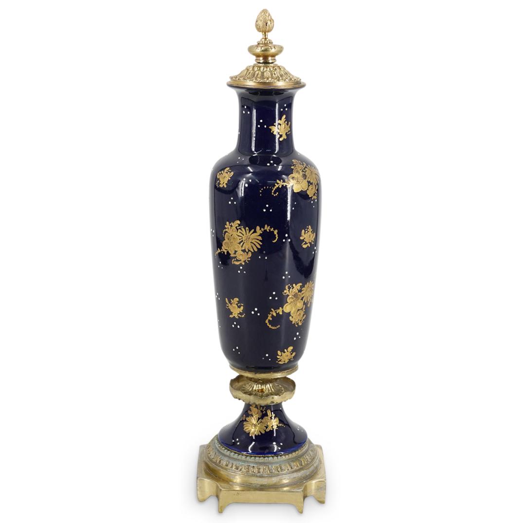 French Porcelain & Gilt Brass Decorative Urn (1 of 4)