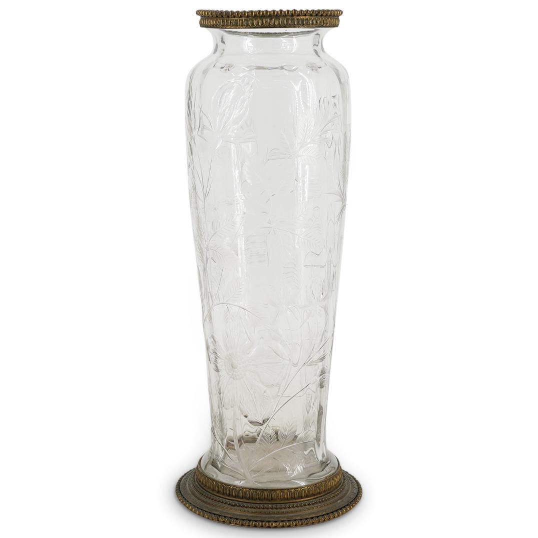 French Prob. Baccarat Crystal & Bronze Large Vase (1 of 5)
