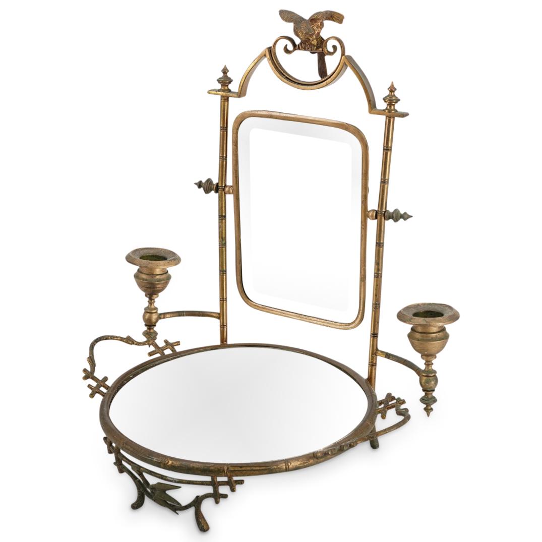 Antique Louis XV Style French Bronze Vanity Mirror (1 of 7)