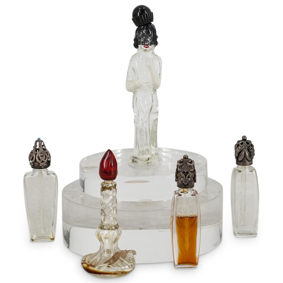 (5 Pc) French / Danish Miniature Glass Perfume Bottles (1 of 4)