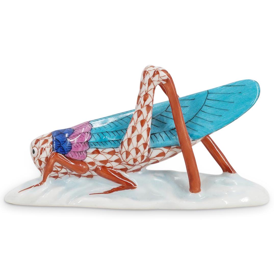 Herend Porcelain Fishnet Grasshopper Figurine (1 of 4)