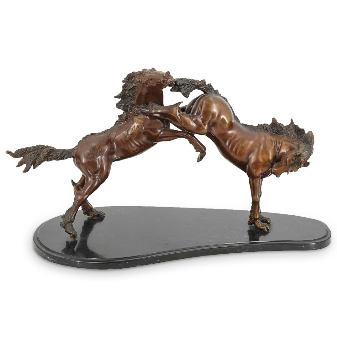 C.M. Velez (Colombia) Large Bronze Unicorn Fight Sculpture (1 of 5)