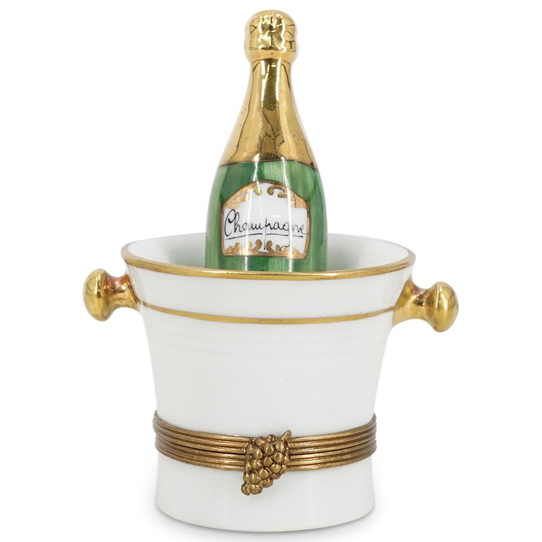 Chamart Limoges Porcelain Champagne Bucket Trinket Box (1 of 5)