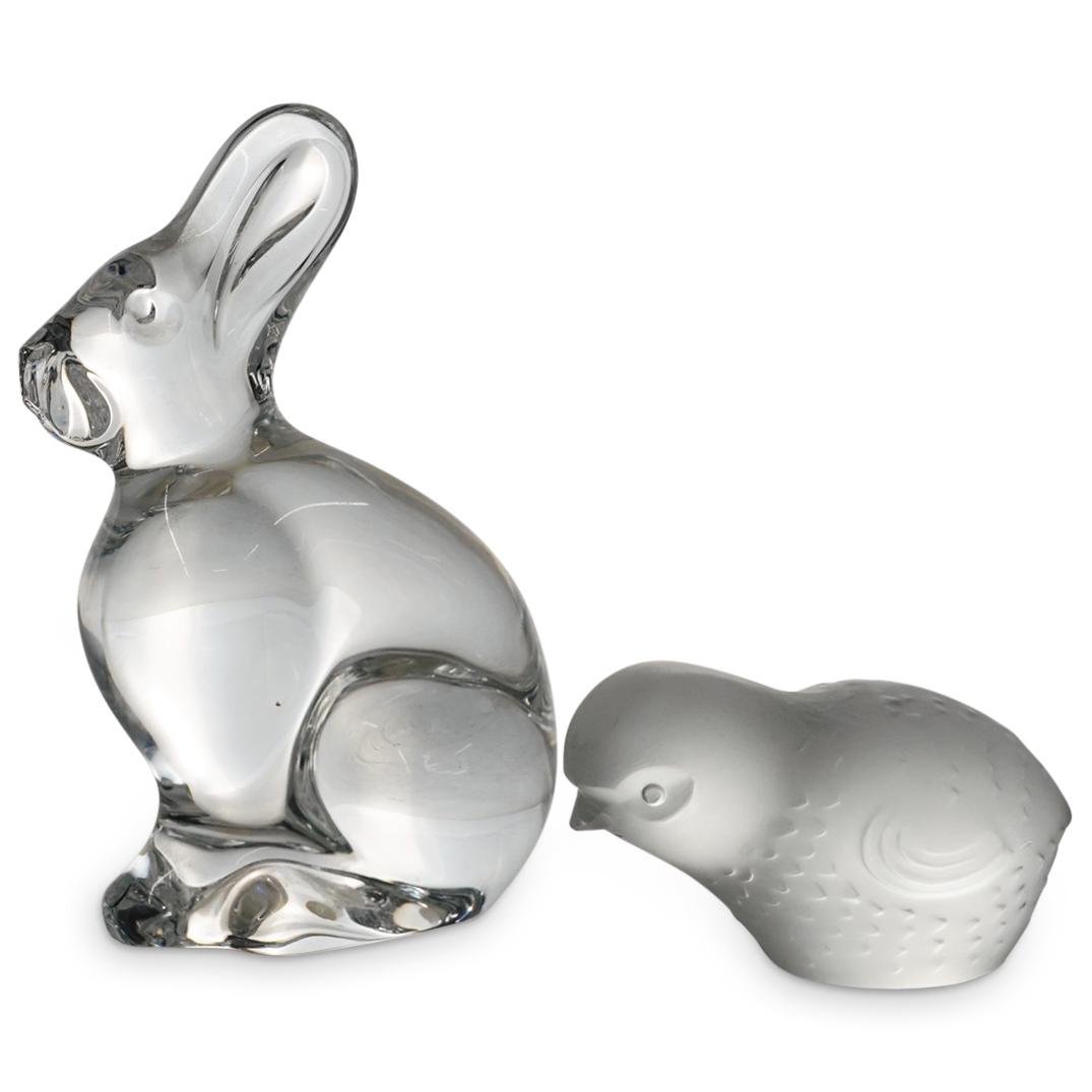 (2 Pc) Baccarat Crystal Figurines Set (1 of 6)