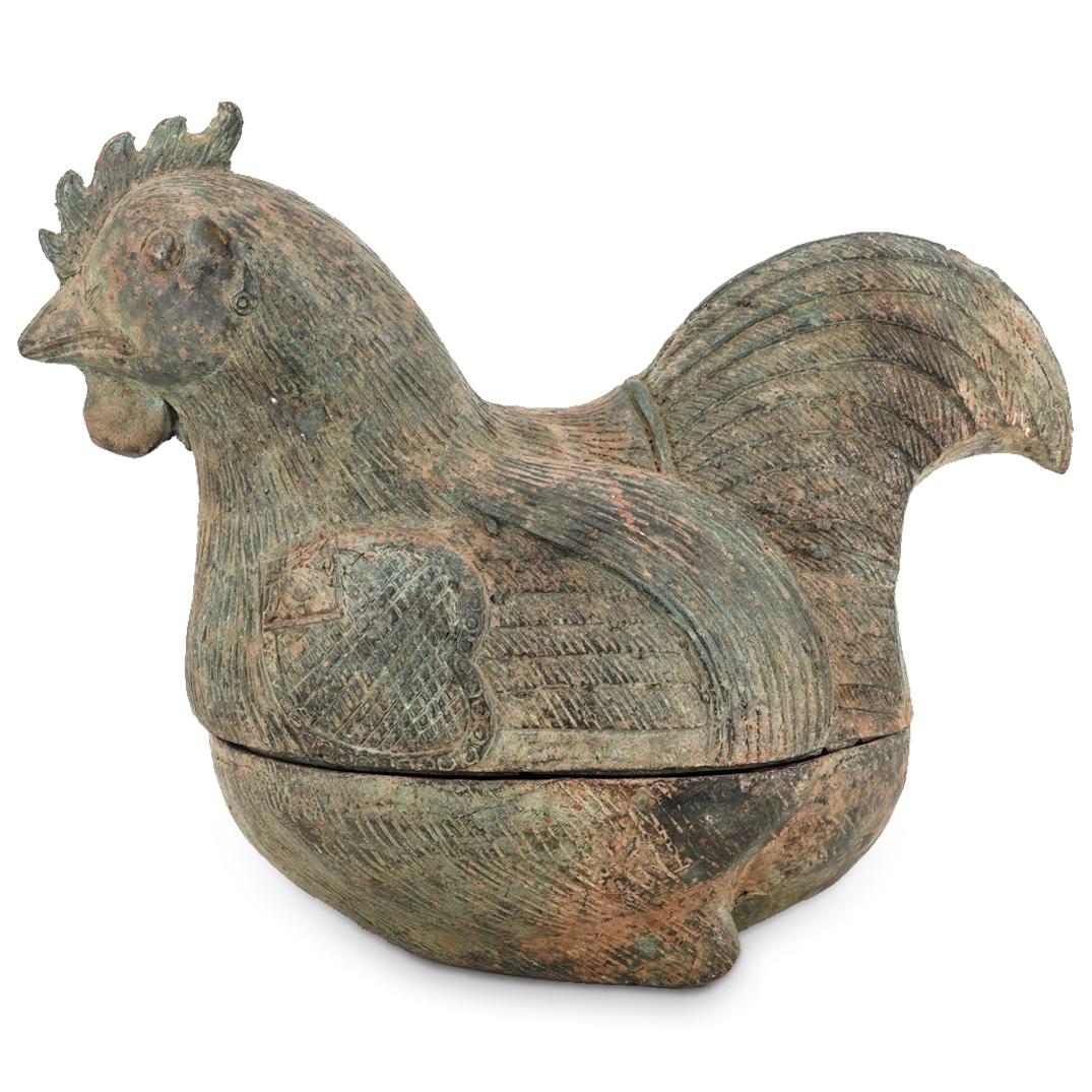 Antique Bronze Persian Chicken Form Lidded Box (1 of 6)