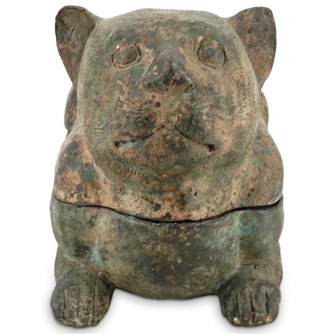 Antique Bronze Persian Cat Form Lidded Box (1 of 7)