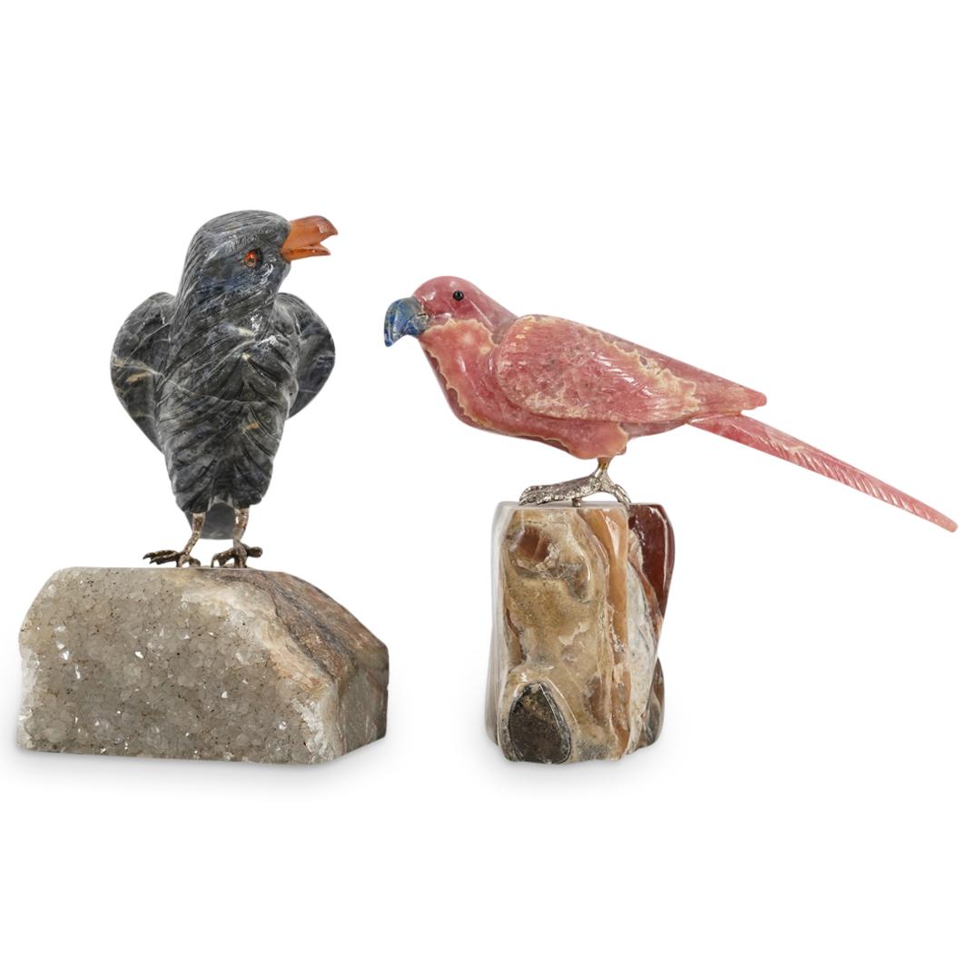 Pair Of Carved Semi Precious Stone Birds (1 of 8)