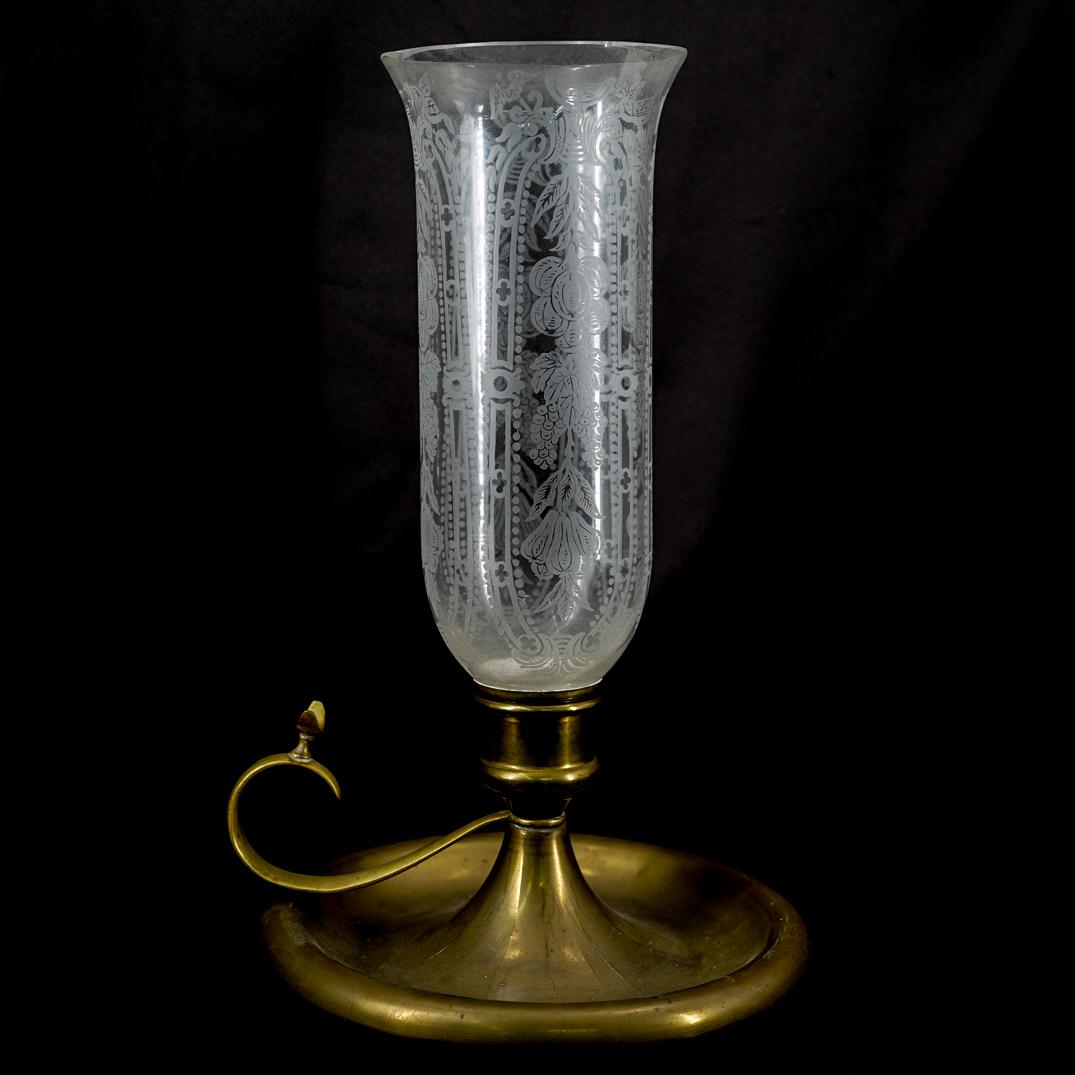 Antique Bronze Hurricane Shade Candle Holder (1 of 2)