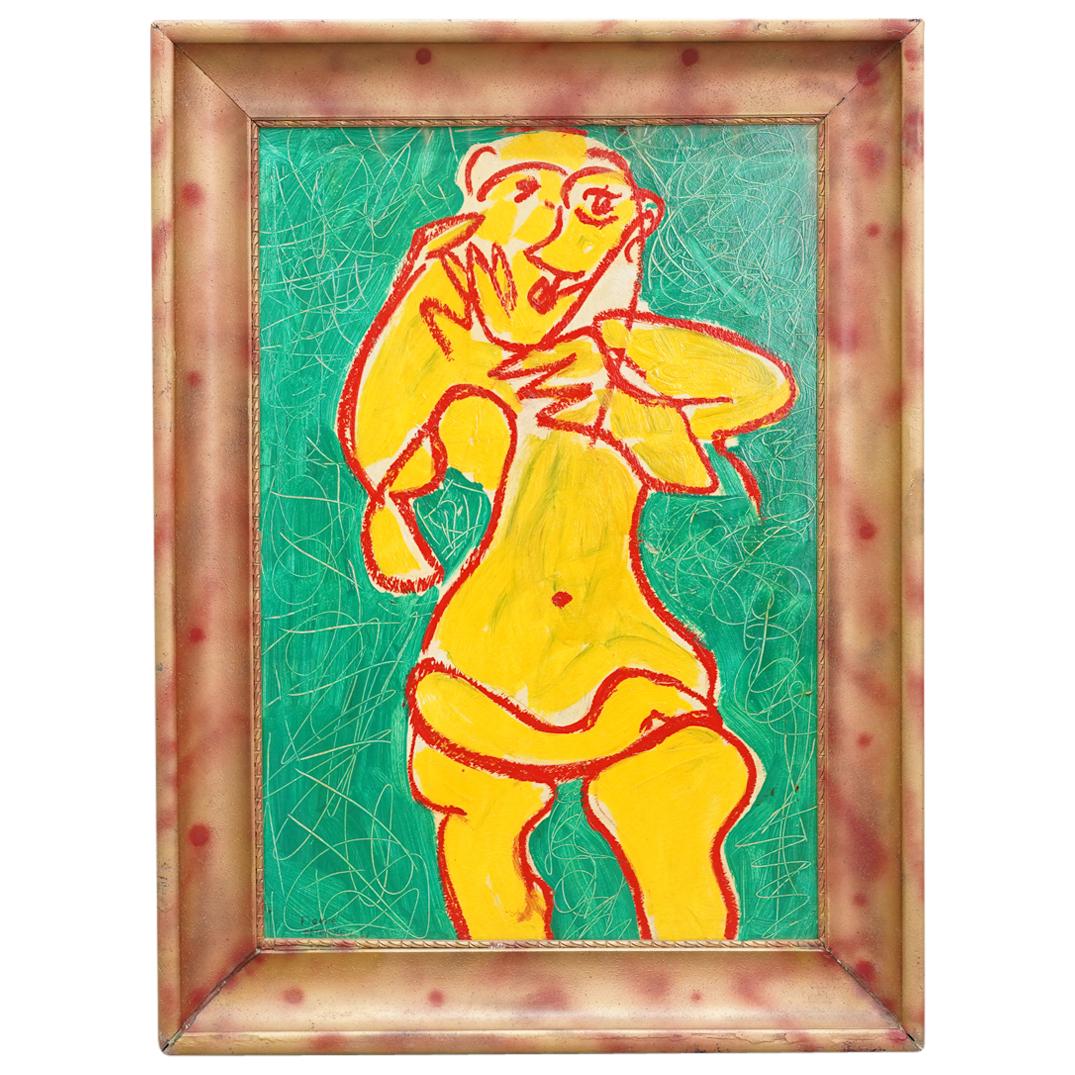 Peter Keil (Germany, 1942) "Figure I" Acrylic on Board Painting (1 of 8)