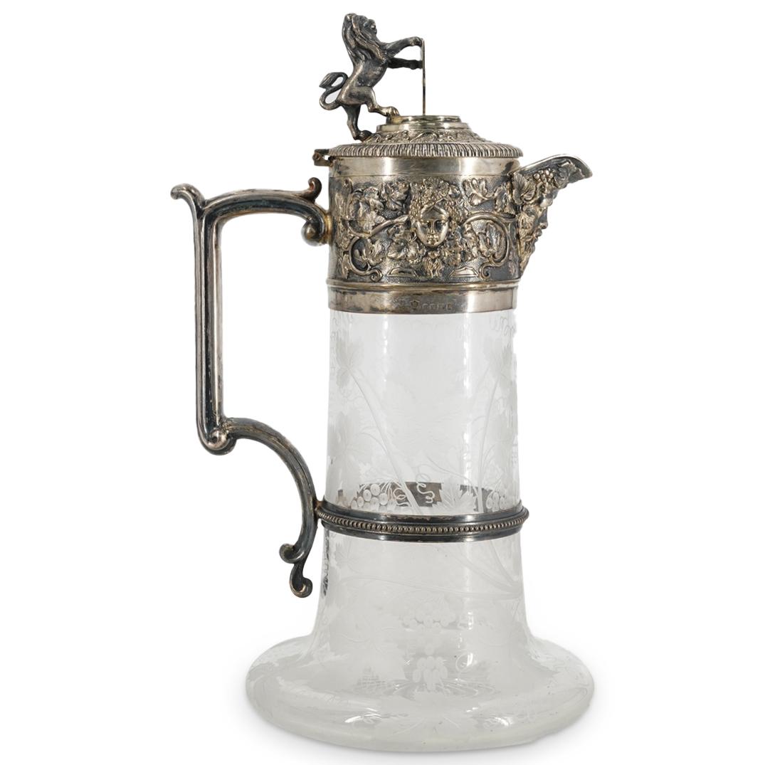 Victorian Elkington & Co Lion Silver Plated Pitcher (1 of 8)