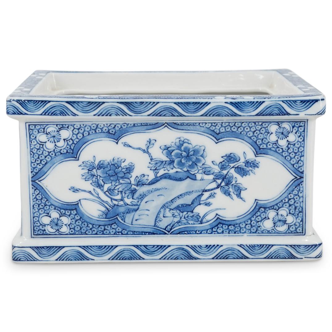 Japanese Andrea Blue & White Porcelain Planter (1 of 5)
