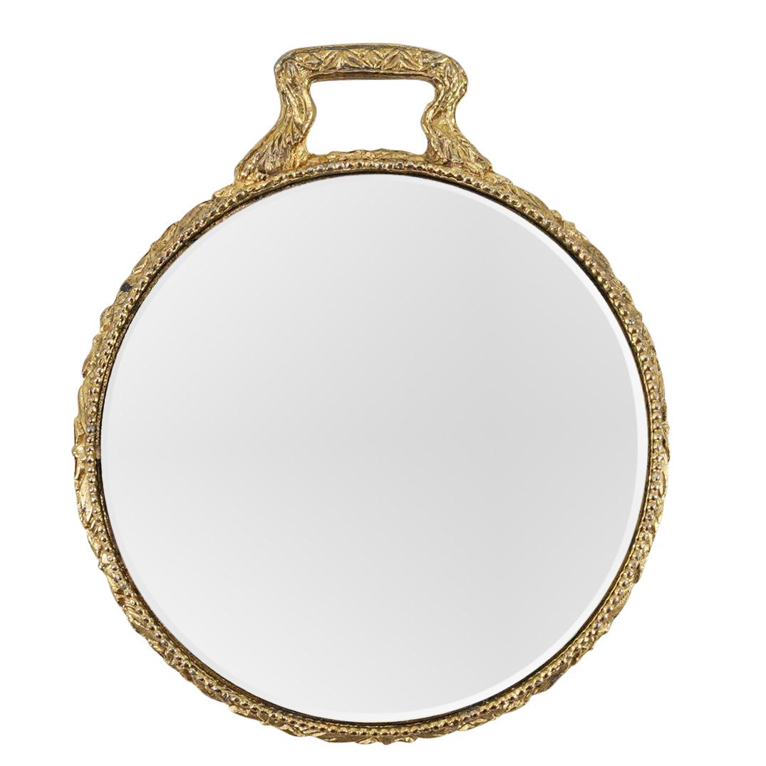 Vintage French Japonisme Hand Pocket Mirror (1 of 3)