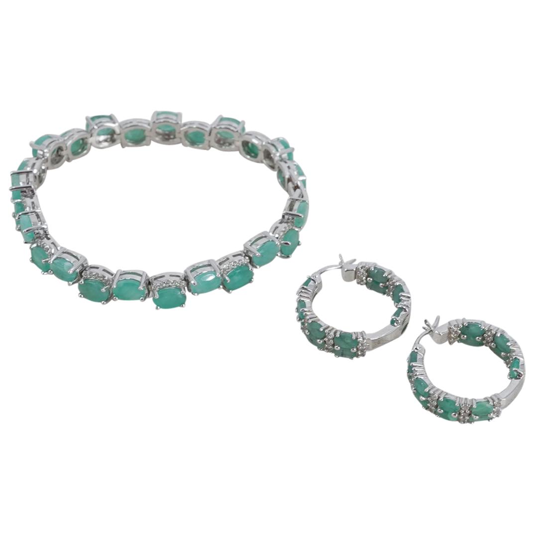 Sterling Silver & Semi Precious Gemstone Jewelry Set (1 of 6)