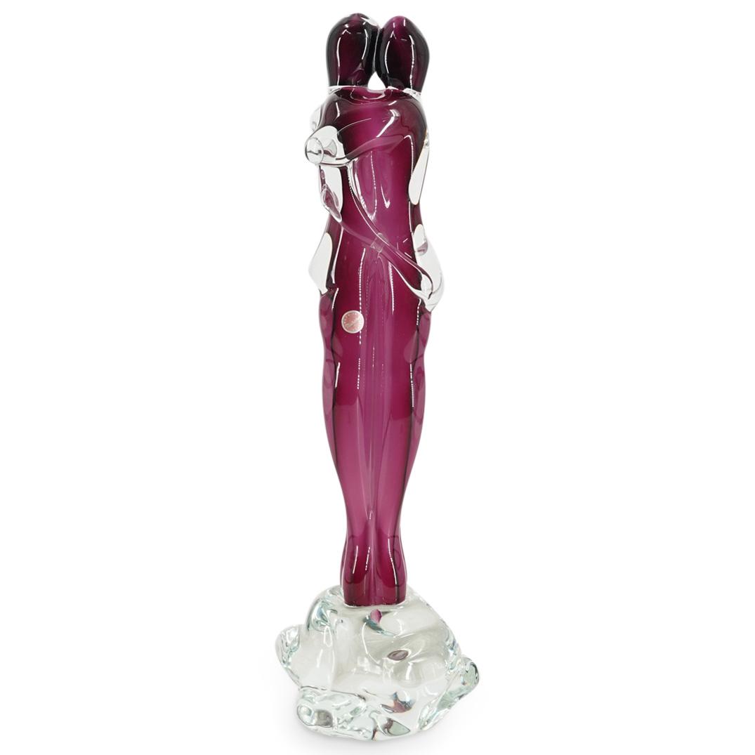 Murano Glass Sommerso Lovers Sculpture (1 of 5)