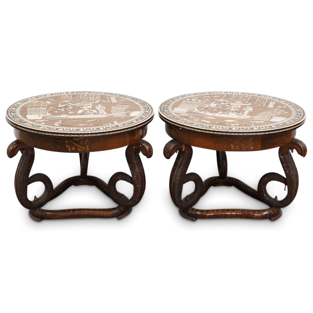 Pair of Antique French Egyptian Revival Tables (1 of 11)