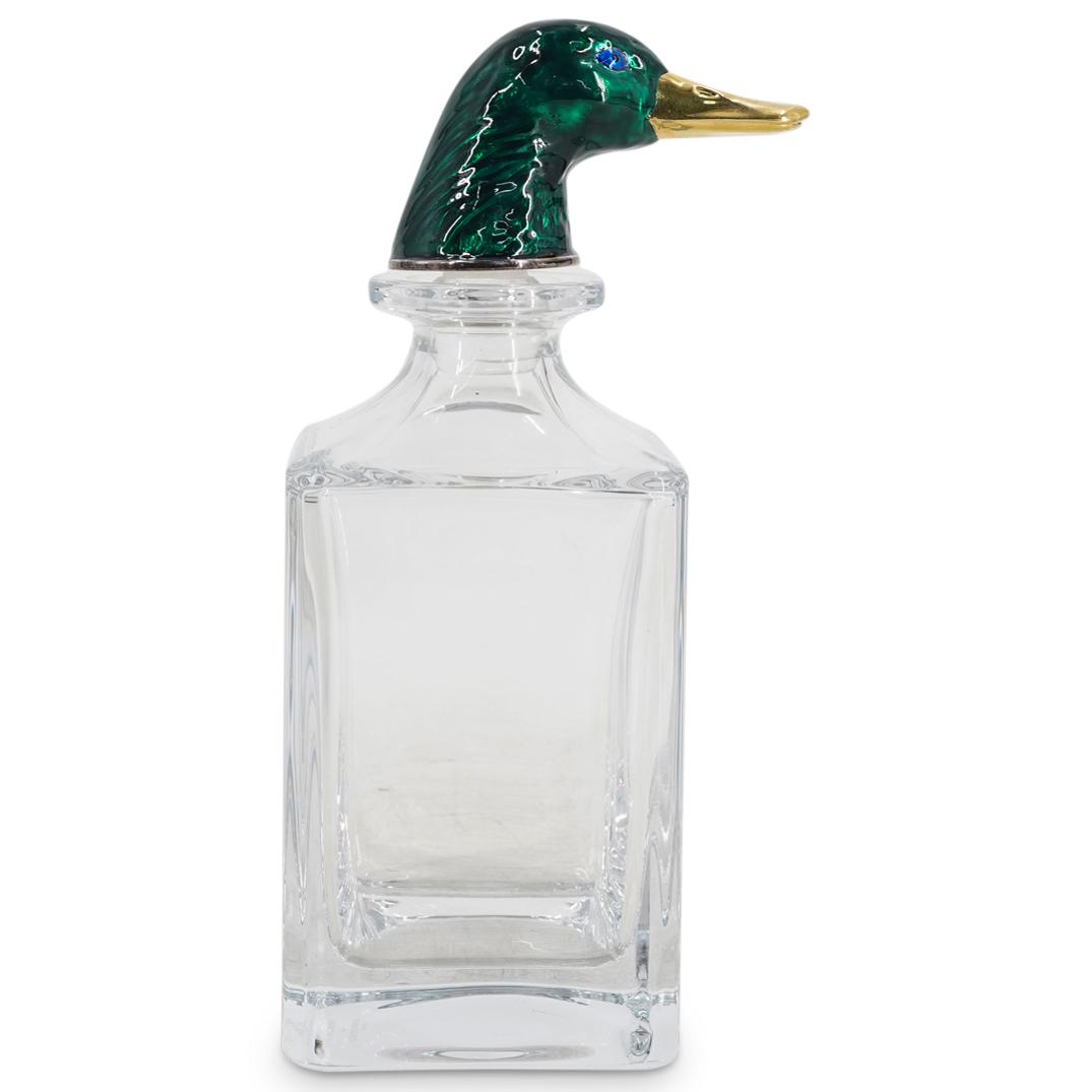 English Deakin & Francis By Dartington Crystal Decanter W/ Duck Stopper (1 of 8)