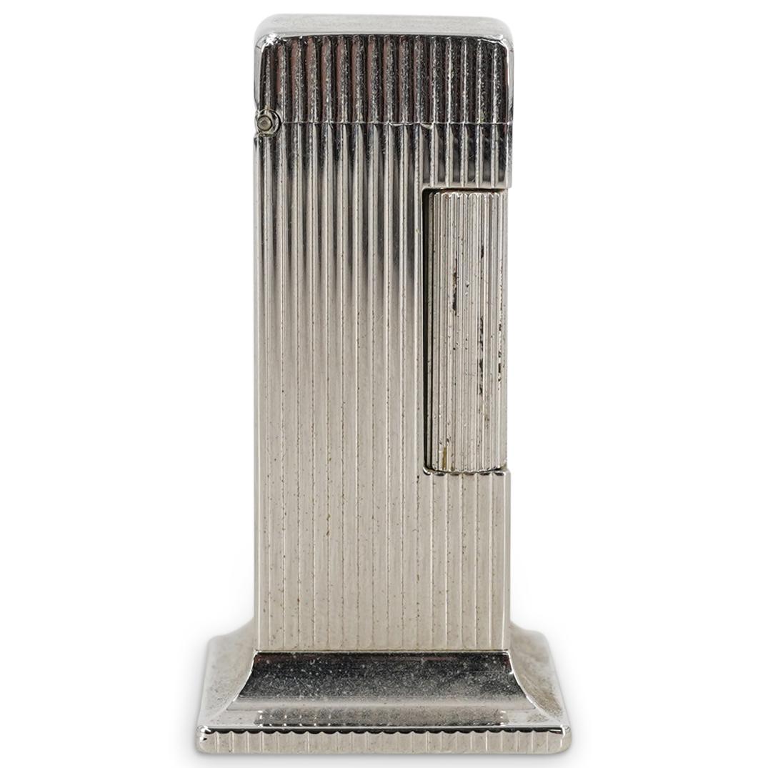 Dunhill Rollalite Silver Plated Desk Table Lighter (1 of 5)