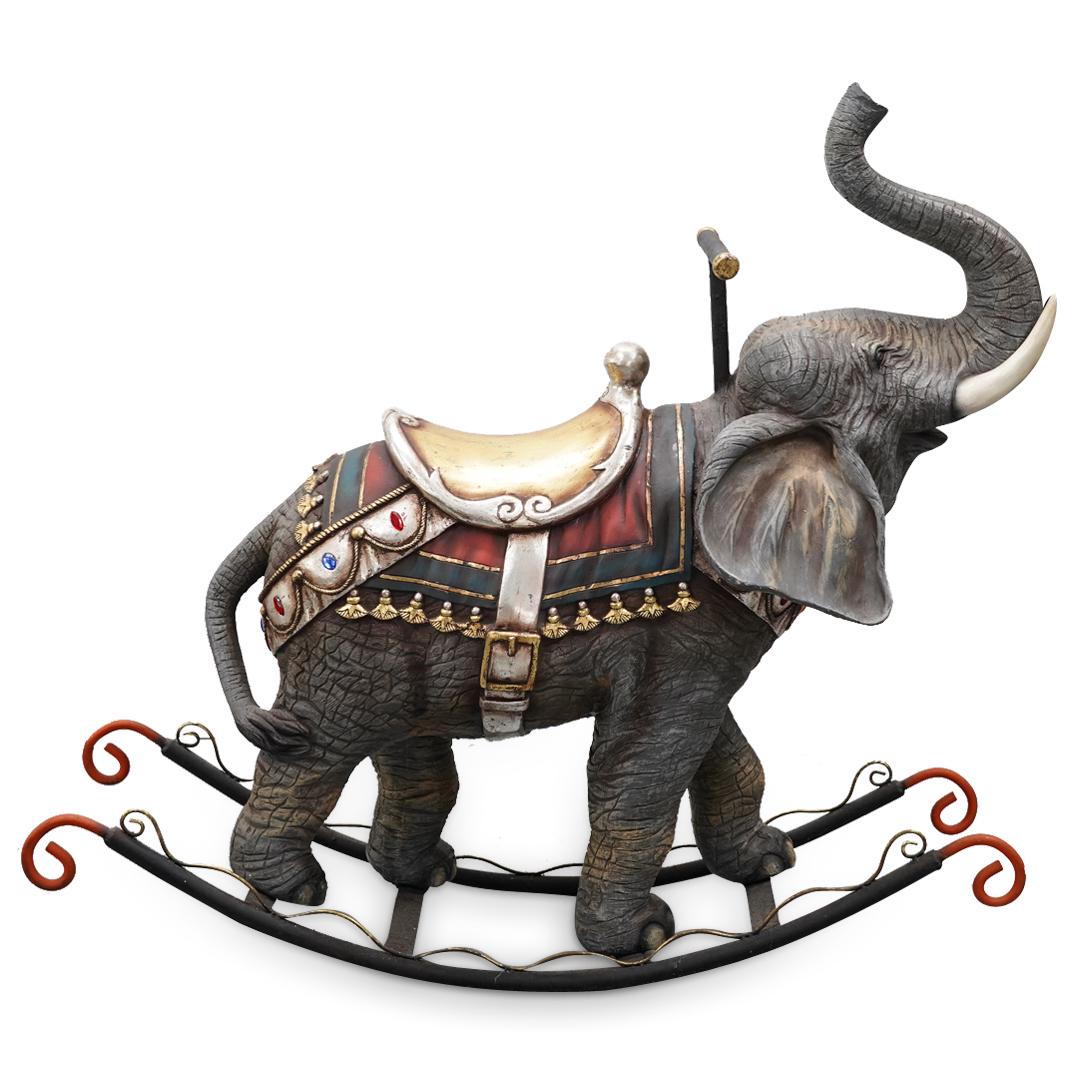 Vintage Composite Rocking Elephant (1 of 7)