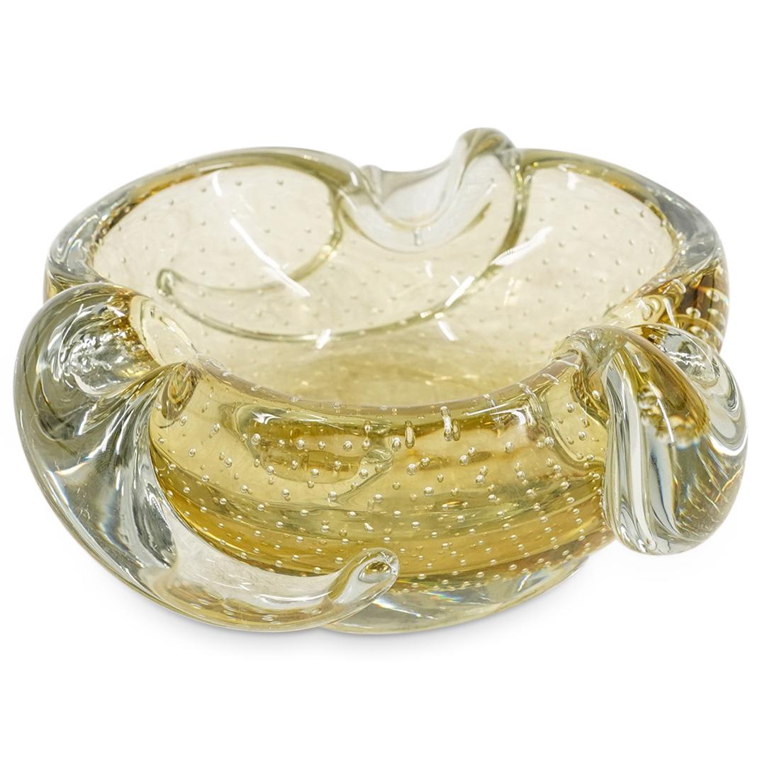Italian Murano Art Glass Bullicante Small Ashtray (1 of 5)