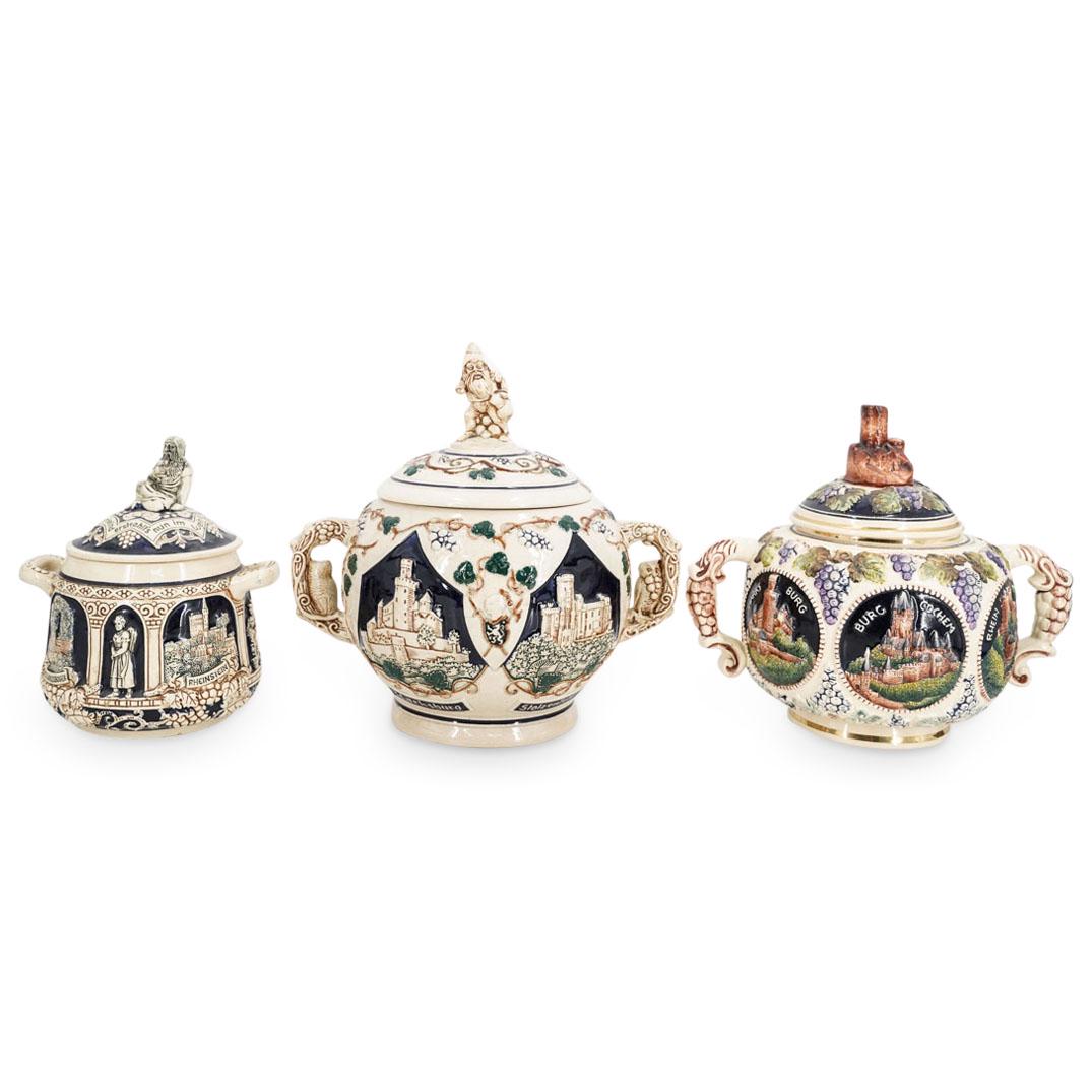 (3 Pc) German Ceramic Vessels (1 of 16)