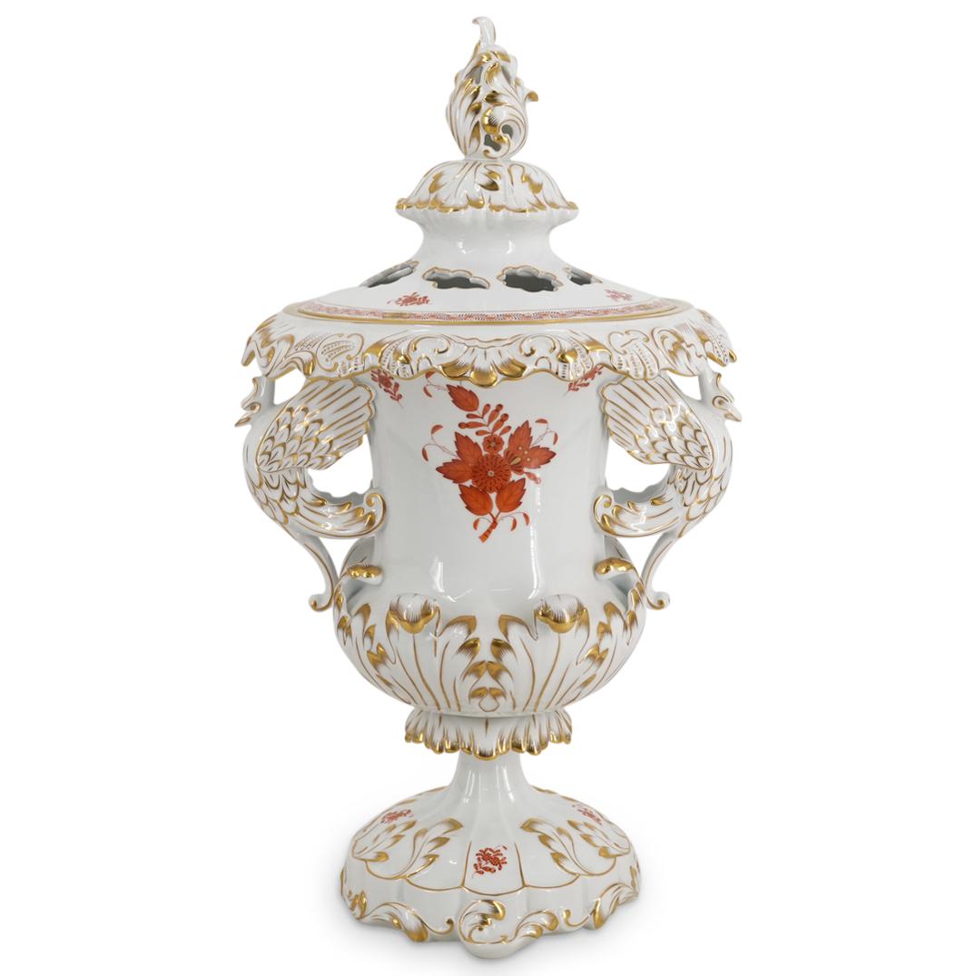 Large Herend "Chinese Bouquet" Porcelain Potpourri Urn (1 of 11)