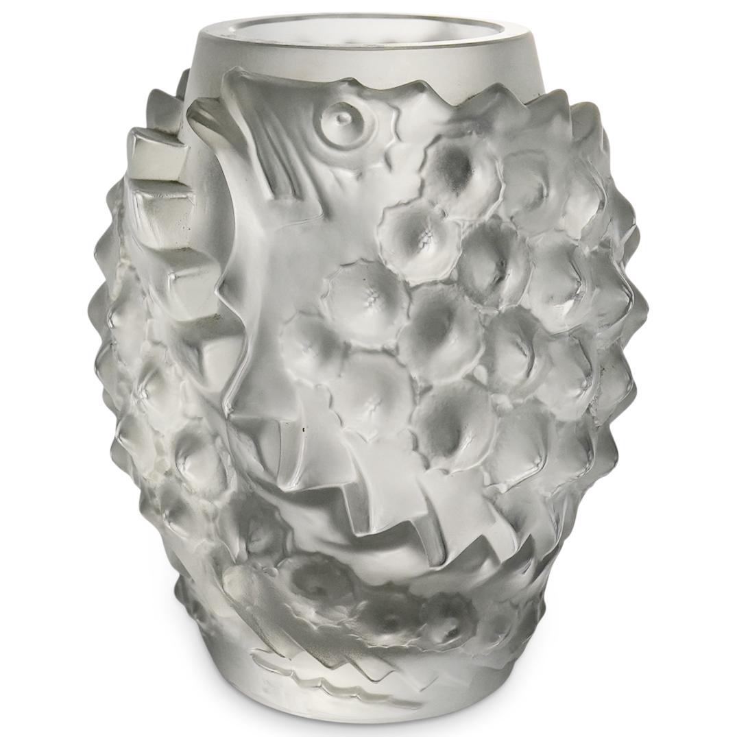 Lalique "Puffer Fish" Crystal Vase (1 of 6)