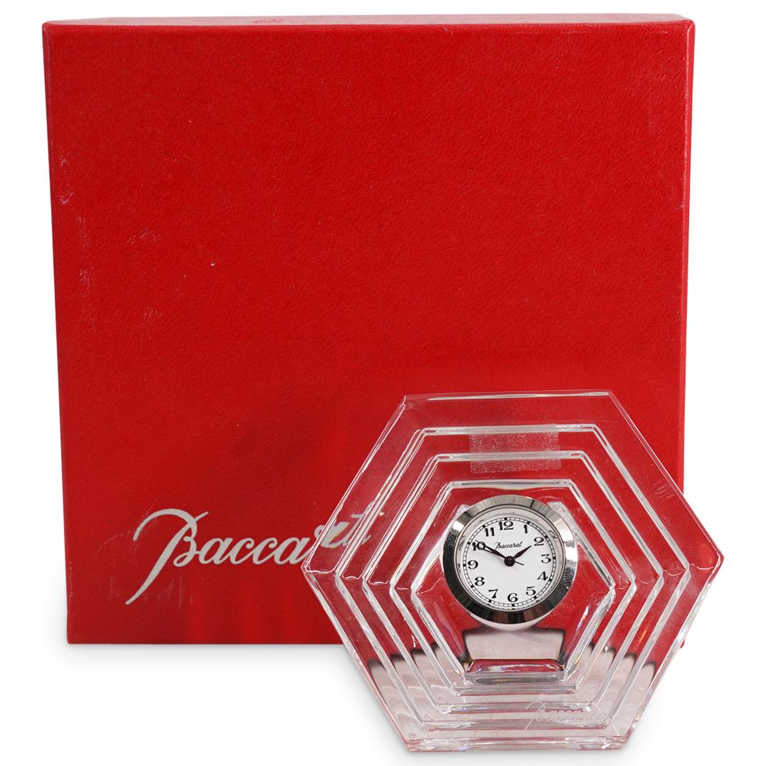 Baccarat Crystal Glass Desk Clock In Original Box (1 of 4)