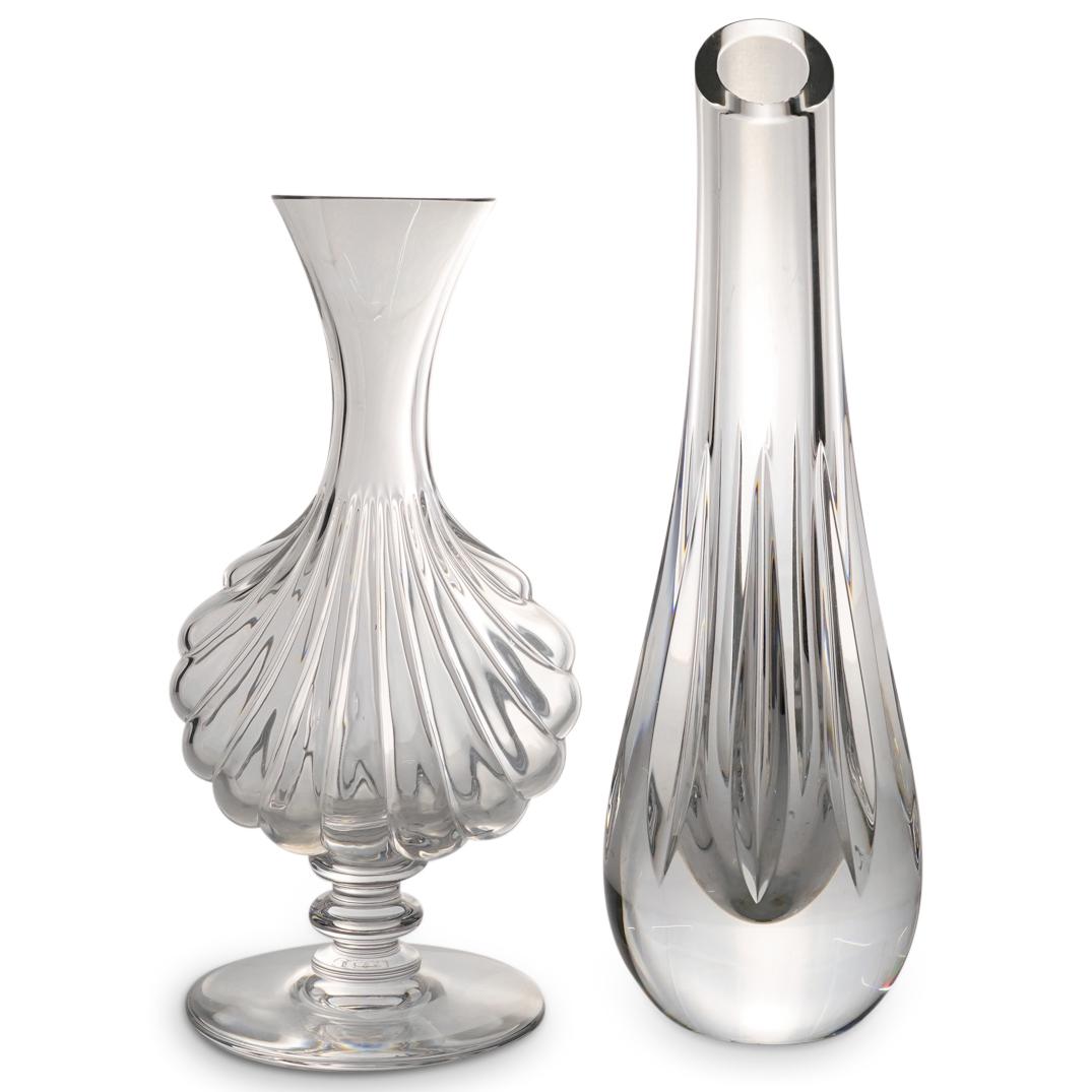 (2 Pc) Baccarat Crystal Vases (1 of 5)