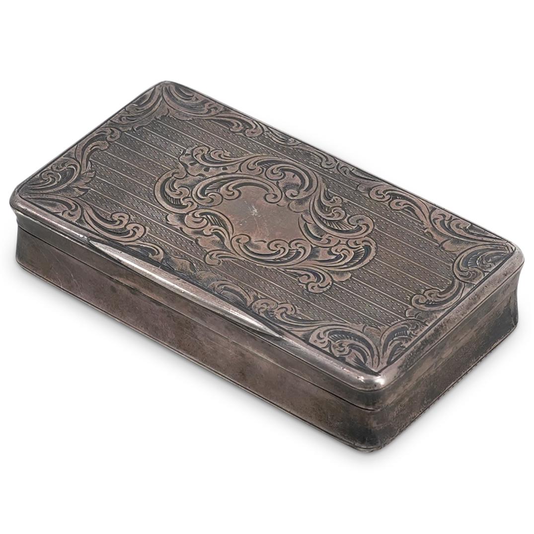 Antique French Sterling Silver Hinged Jewelry Case (1 of 3)