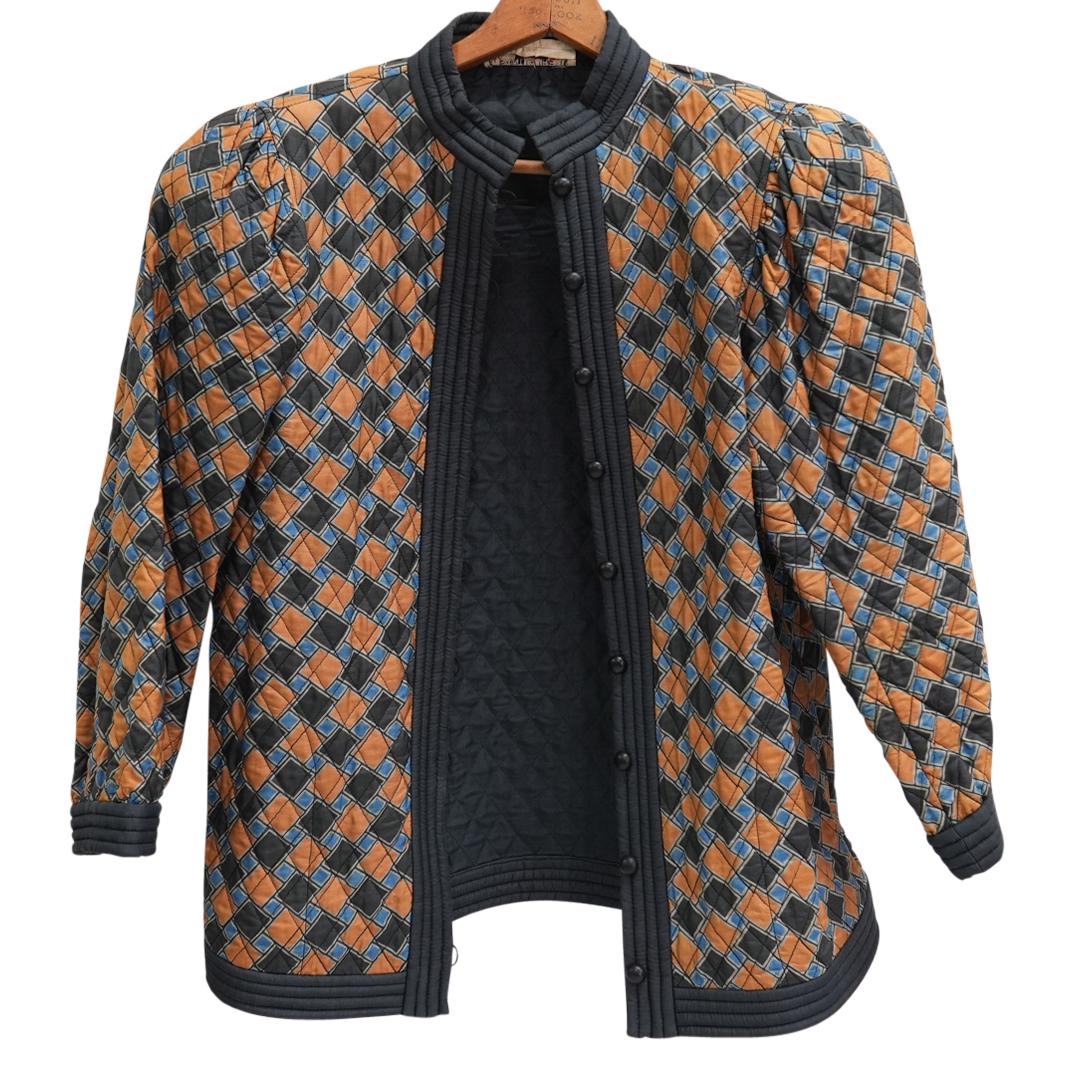 1970s Yves Saint Laurent Rive Gauche Silk Quilted Jacket (1 of 7)