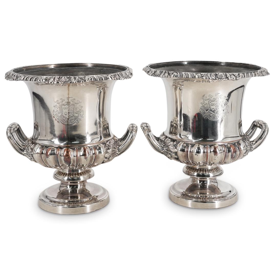 (2 Pc) Silver Plated Trophy Ice Bucket / Champagne Buckets (1 of 6)