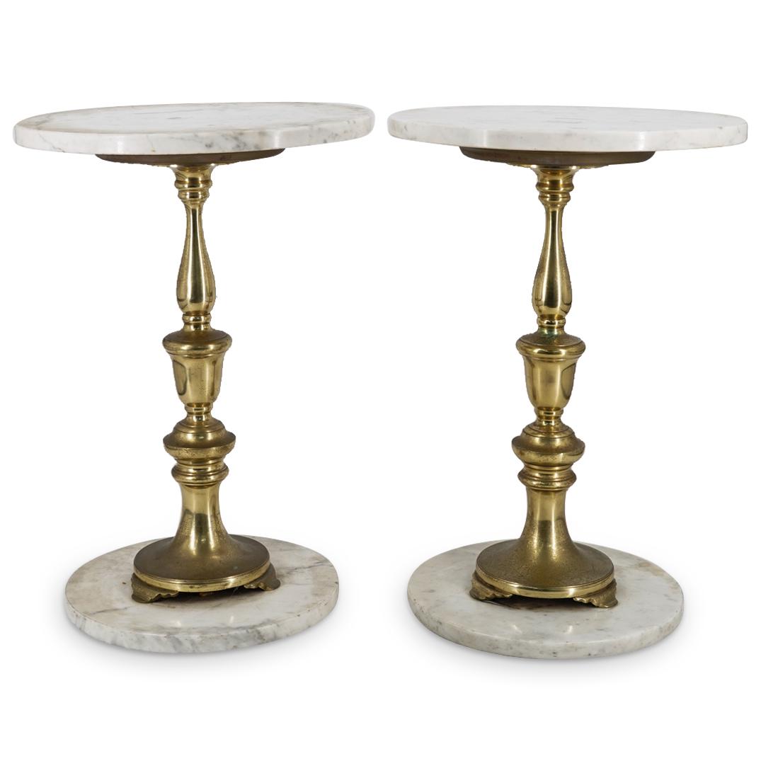 Pair of Vintage Marble Top Side Tables (1 of 6)