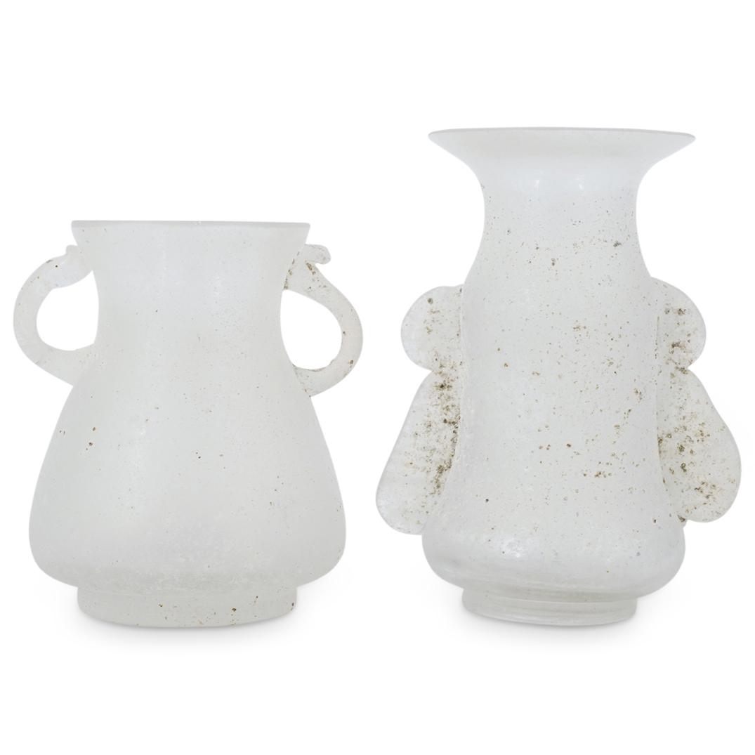 (2Pc) Scavo Murano Glass Bud Vases (1 of 3)