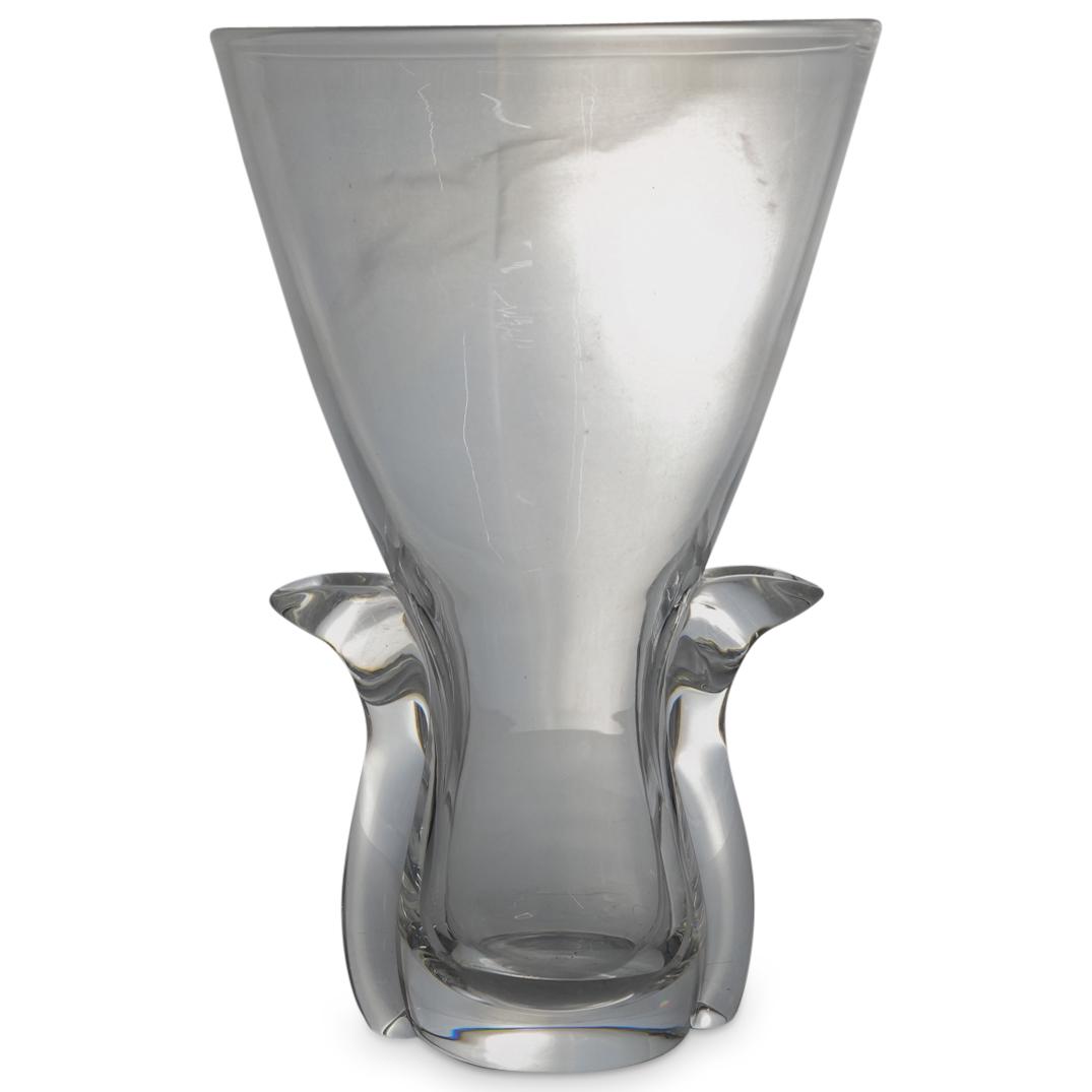 Steuben Lloyd Atkins Lyre Cobra Glass Vase (1 of 3)