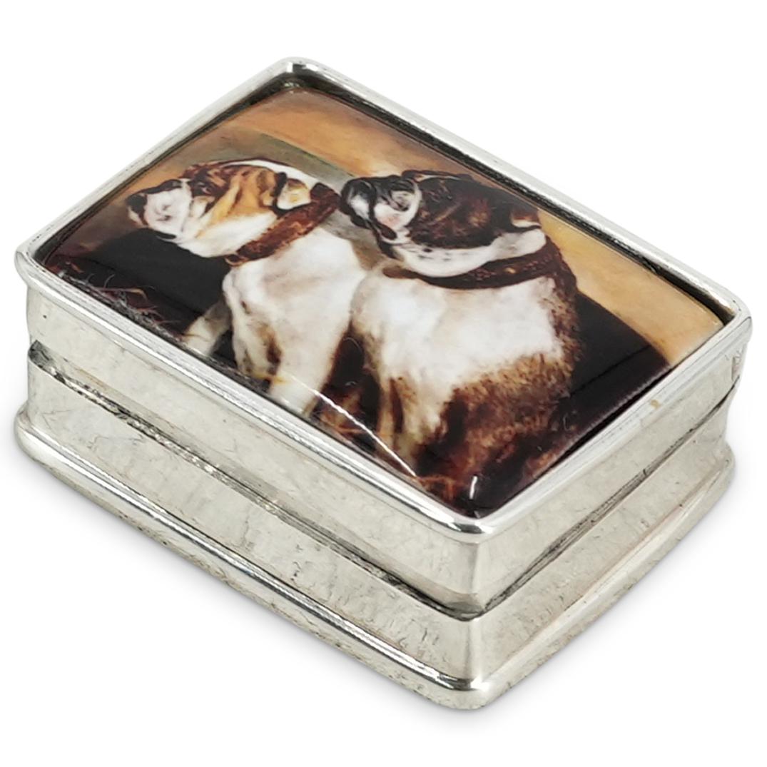 Sterling Silver Enameled Pill Box (1 of 3)