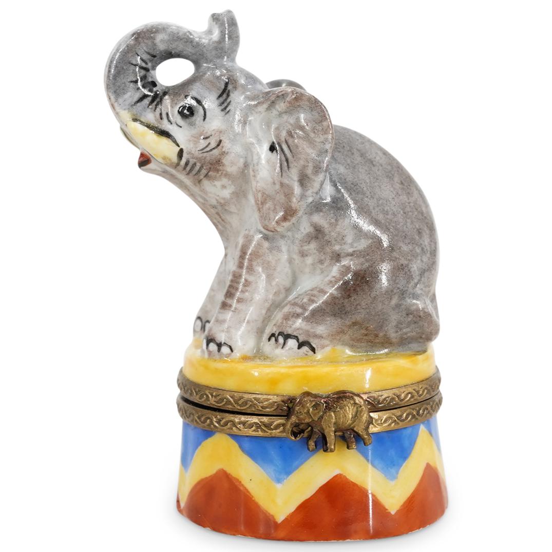 Limoges "Circus Elephant" Trinket Box (1 of 4)