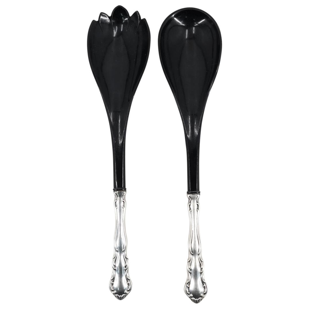 (2 Pc) Pair of Silver Plate Salad Servers (1 of 2)