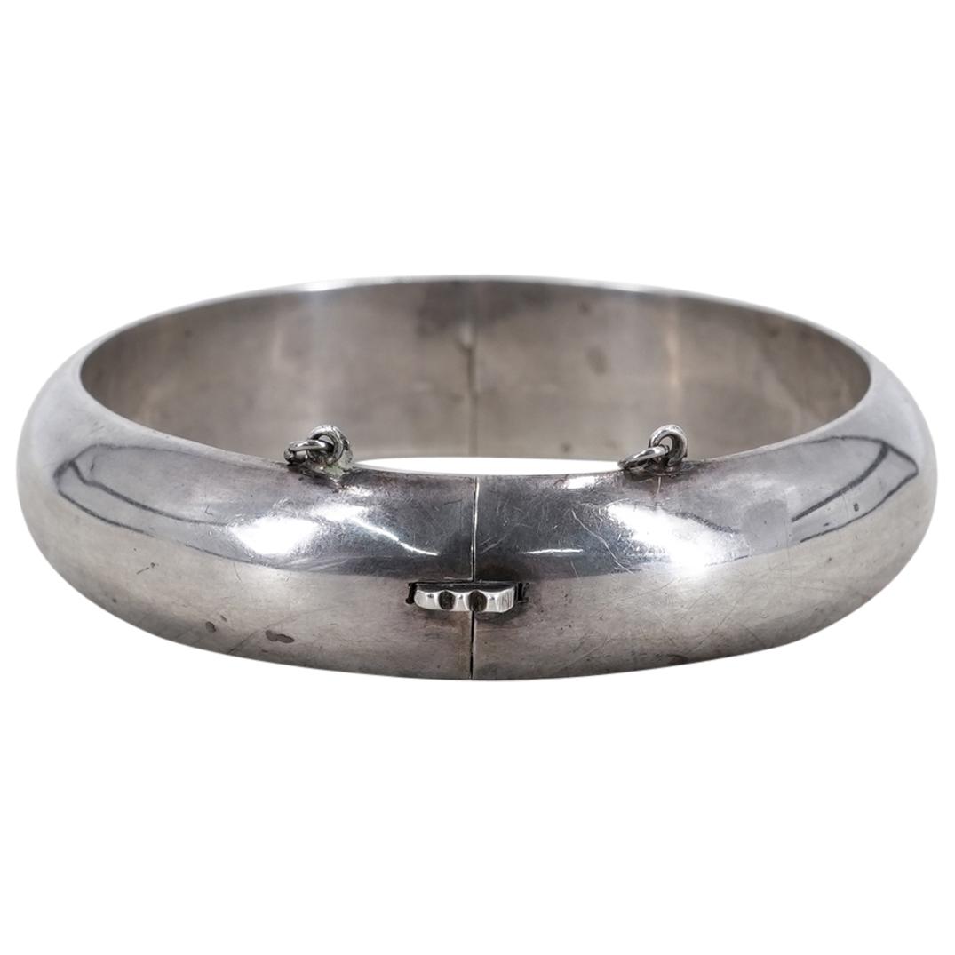 Sterling Silver Hinged Cuff Bracelet (1 of 4)