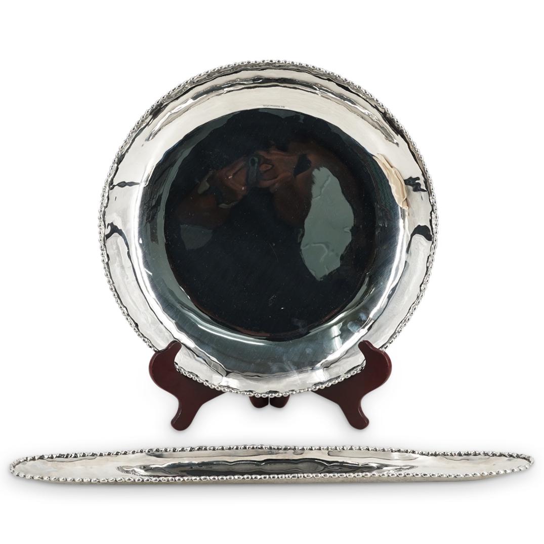 (2Pc) Michael Aram "Molten" Stainless Steel Trays (1 of 4)