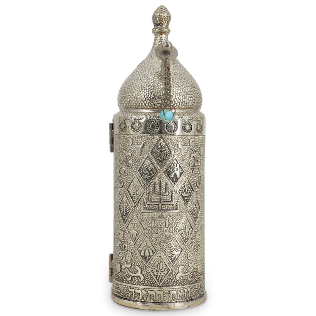 Judaica Silver Toned Torah Holder (1 of 5)