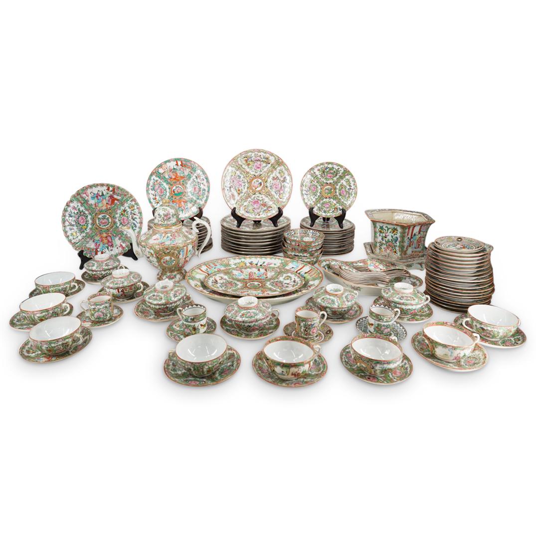 (127Pc) Chinese Rose Medallion Service Set (1 of 14)