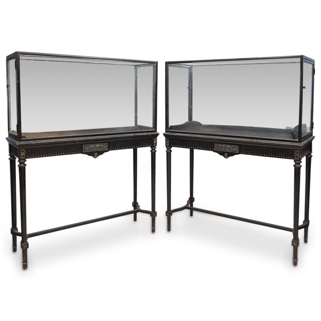 Pair of Antique Ship Display Cabinets (1 of 13)