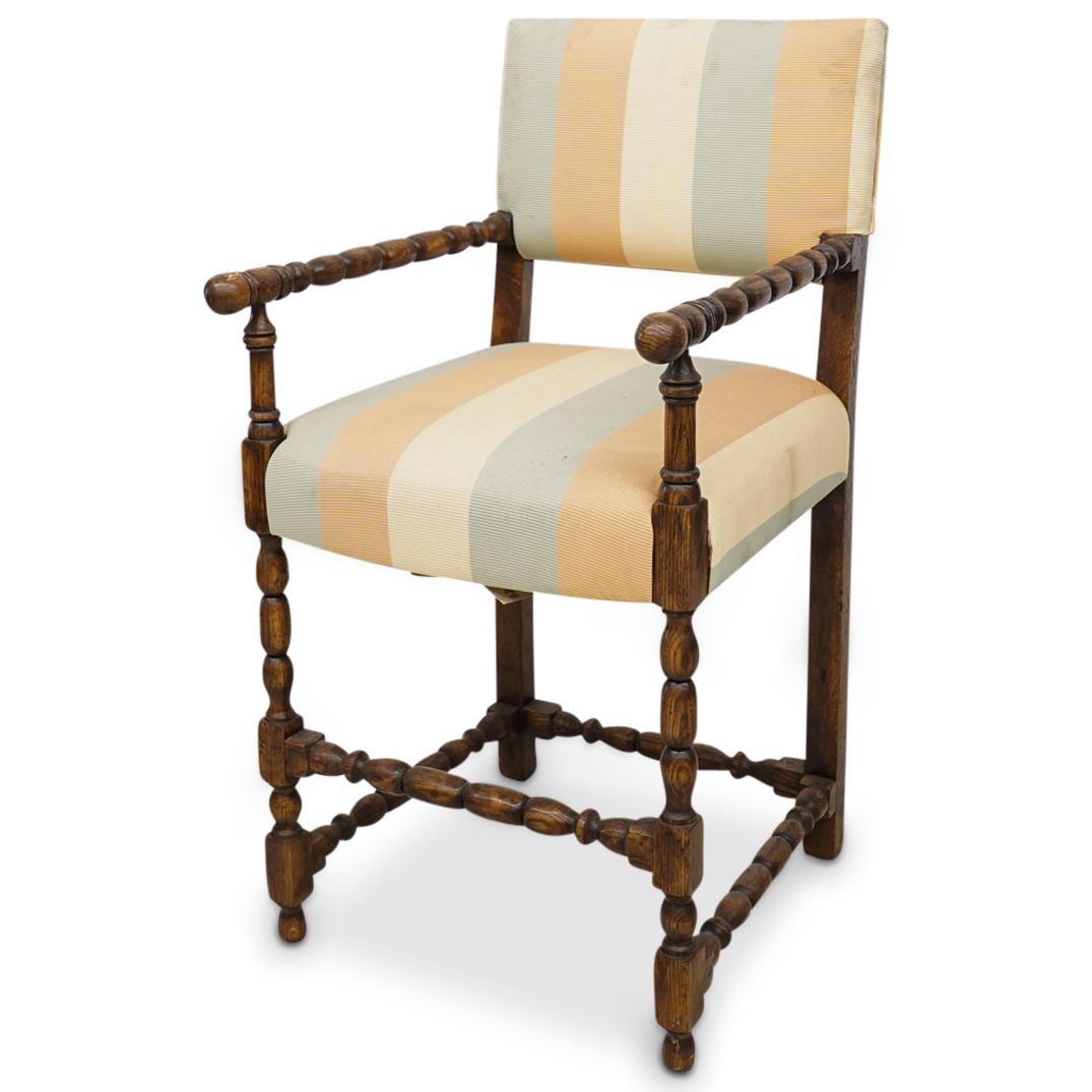 Vintage Mike Bell Designer Carved Wood Bar Chair (1 of 8)