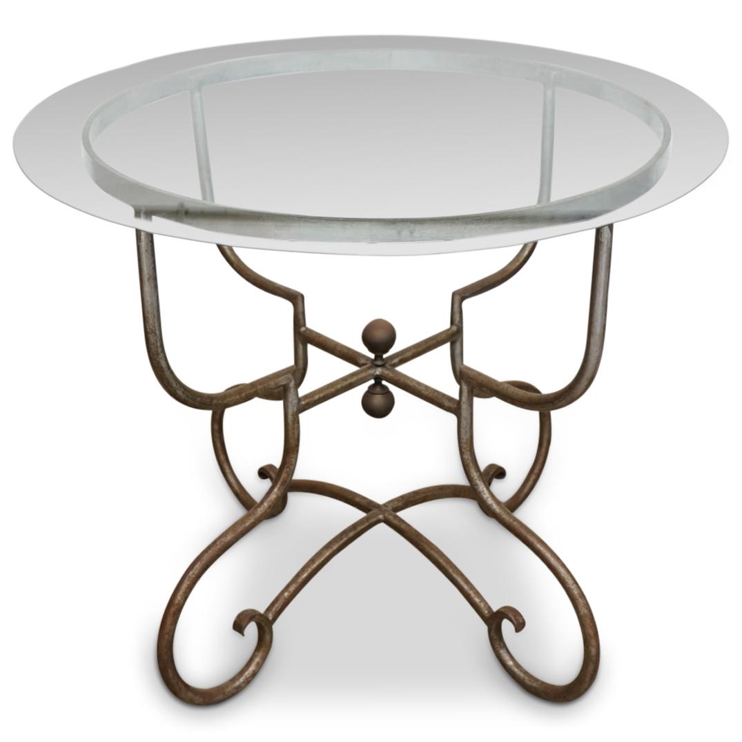 French Provincial Wrought Iron & Glass Table (1 of 8)