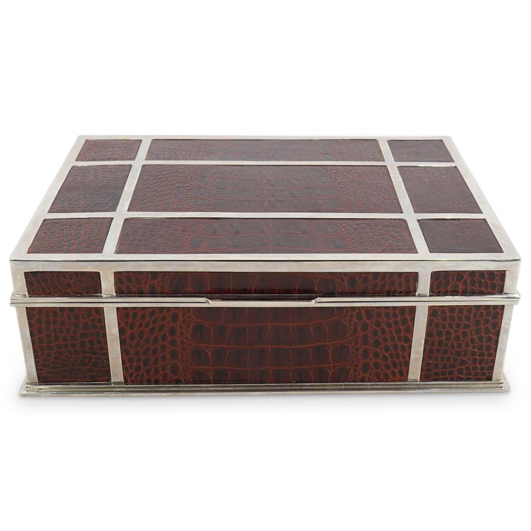 Lorin Marsh Contemporary Crocodile Leather Box (1 of 6)