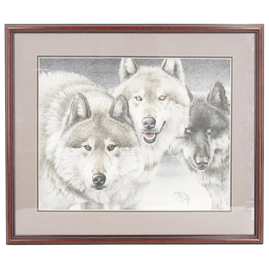 Gary Lyon (B. 1947) "Encounter" Lithograph Print (1 of 4)