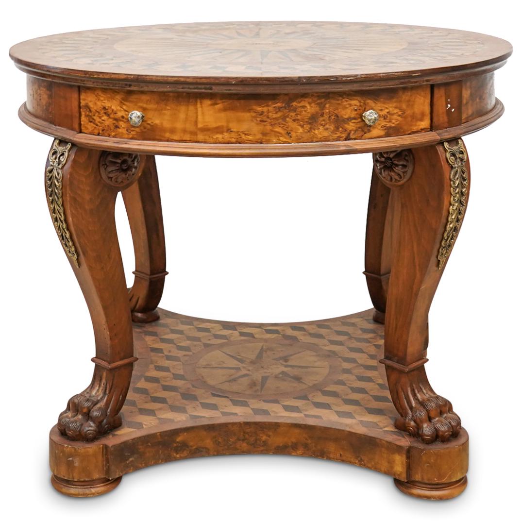 Prob Maitland Smith Marquetry Foyer Table (1 of 9)