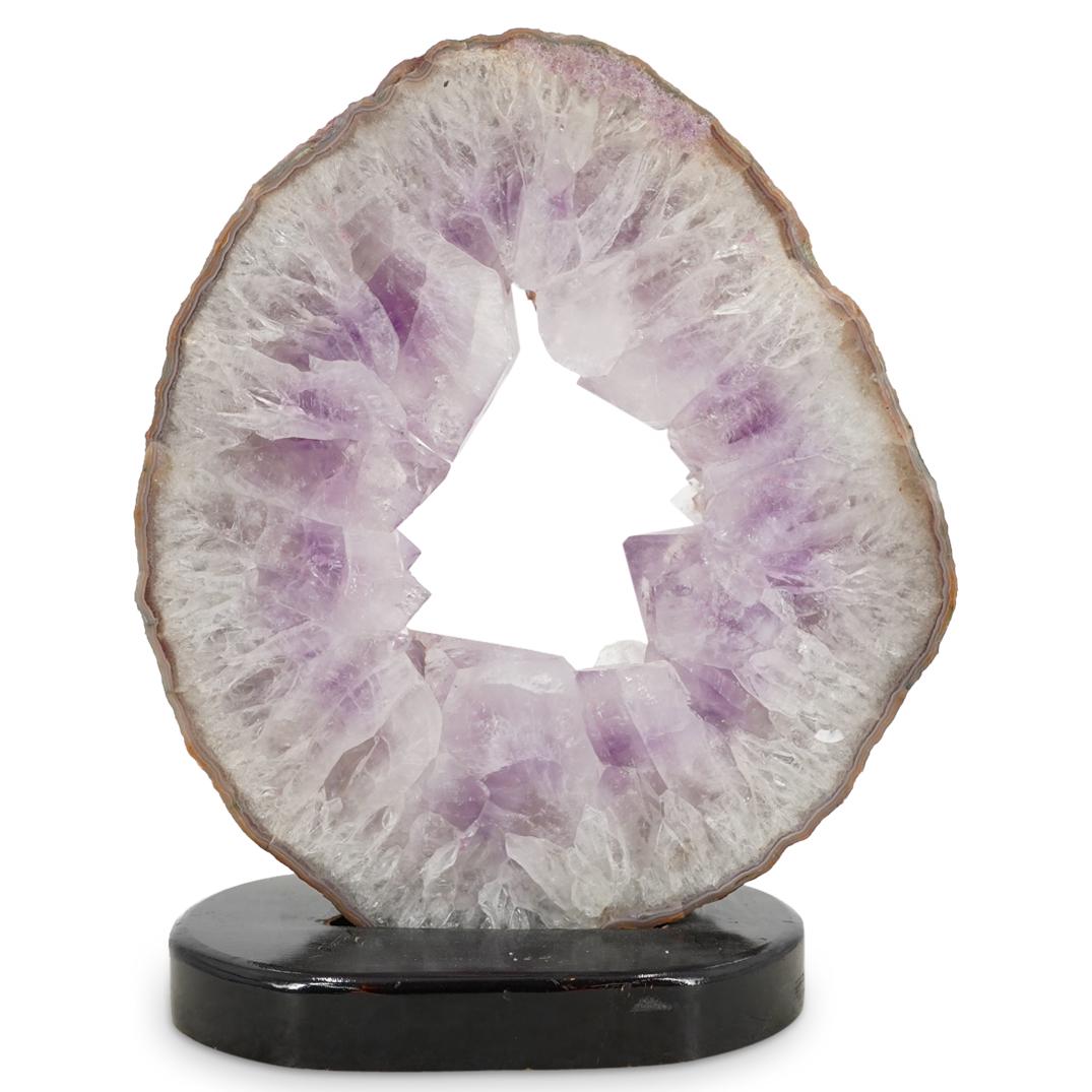 Large Amethyst & Quartz Sliced Specimen (1 of 9)