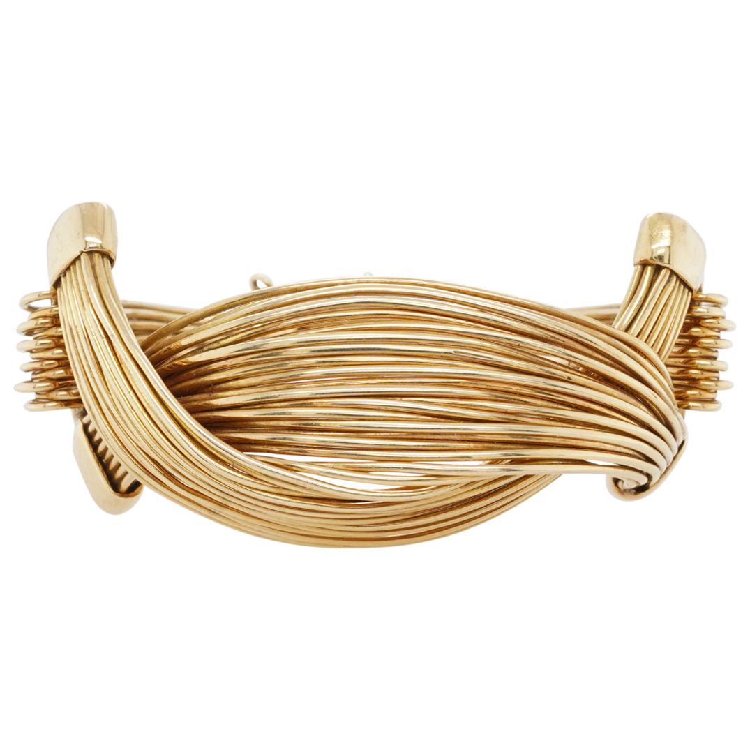 Vintage 18k Gold Strand Linked Bracelet (1 of 5)